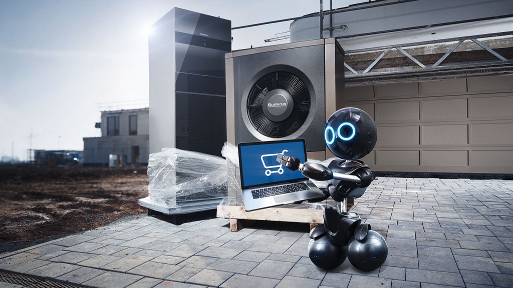 Buderus-robot met aan warmtepomp