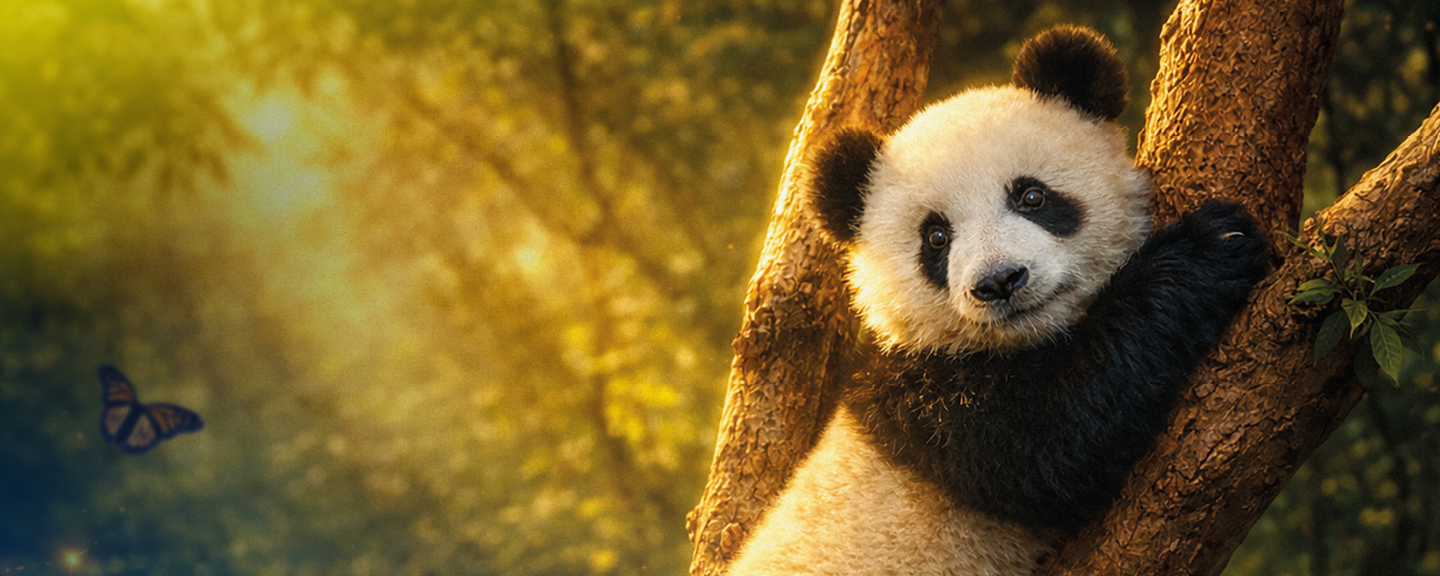 Panda in een dierentuin