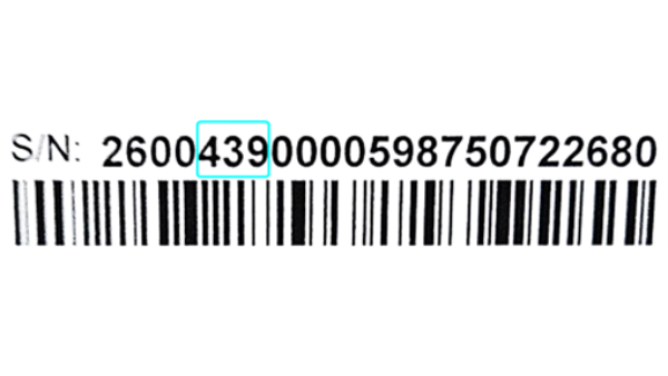 Voorbeeld van een barcode