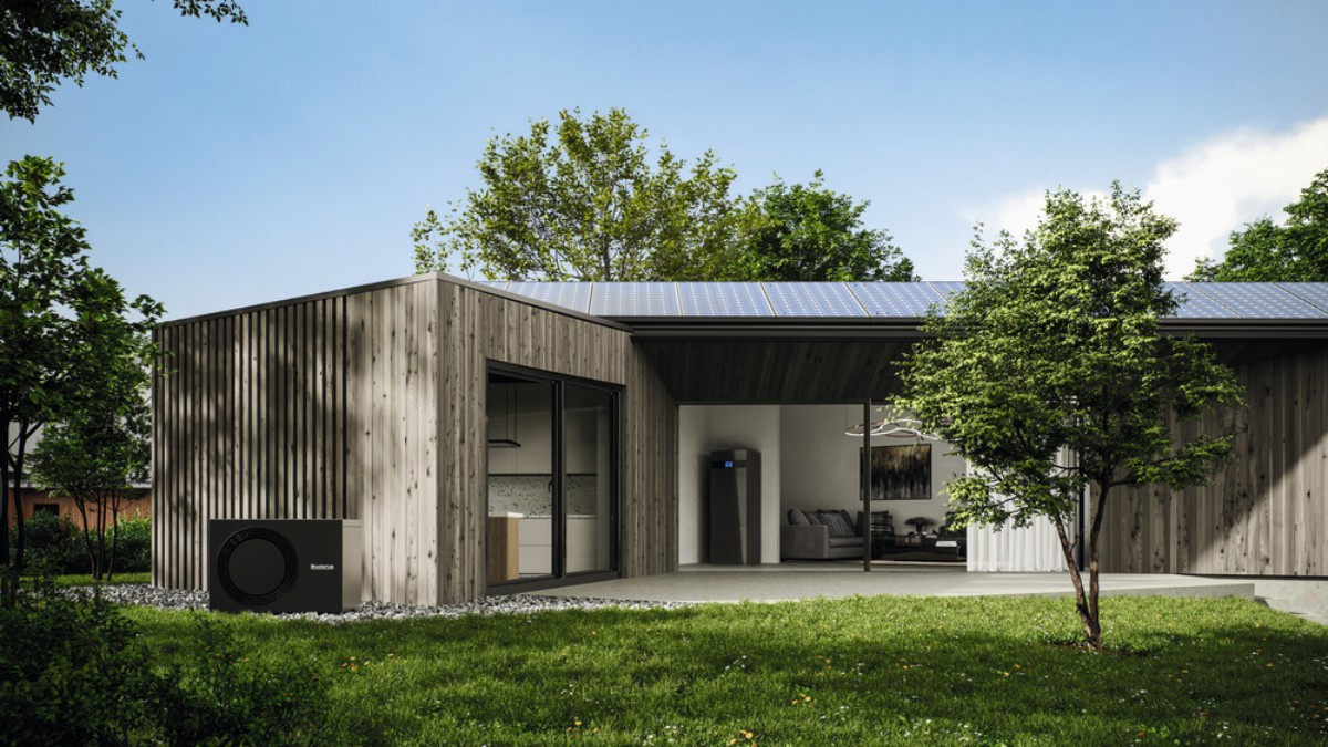 Warmtepomp bij een moderne woning