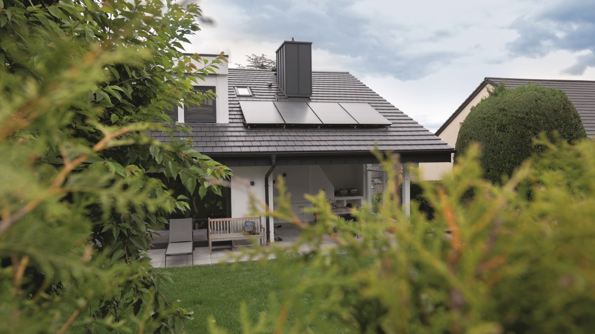 Huis met zonnepanelen