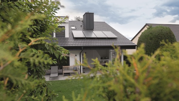 Huis met zonnepanelen