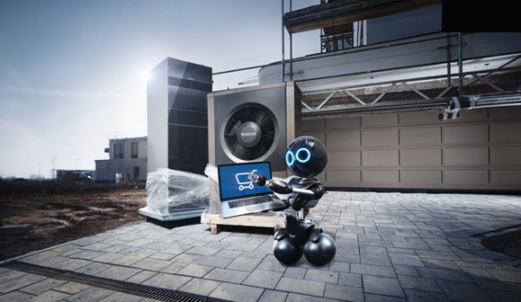 Buderus-robot presenteert de Buderus eShop