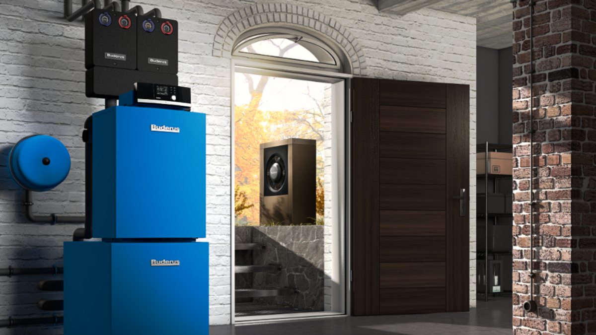 Binnenunit van een hybride verwarmingsinstallatie