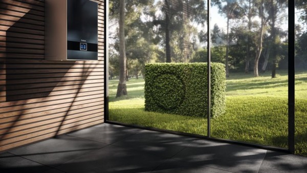 Pompe à chaleur déguisée en buisson
