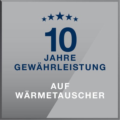 10 Jahre Wärmetauscher-Gewährleistung