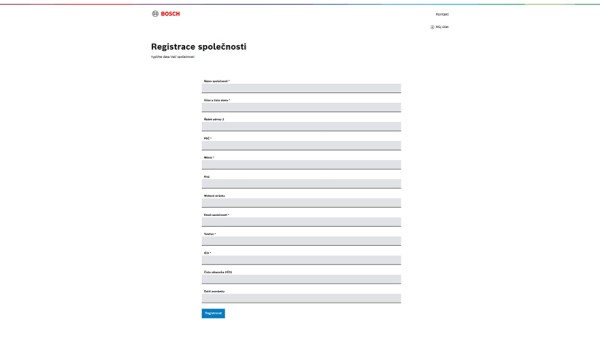 Vyplňte údaje o své společnosti