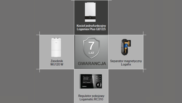 7 lat gwarancji Buderus urządzenia