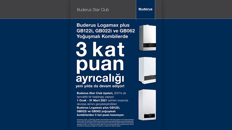 Buderus Star Club’tan Kat Kat Puan Kampanyası!